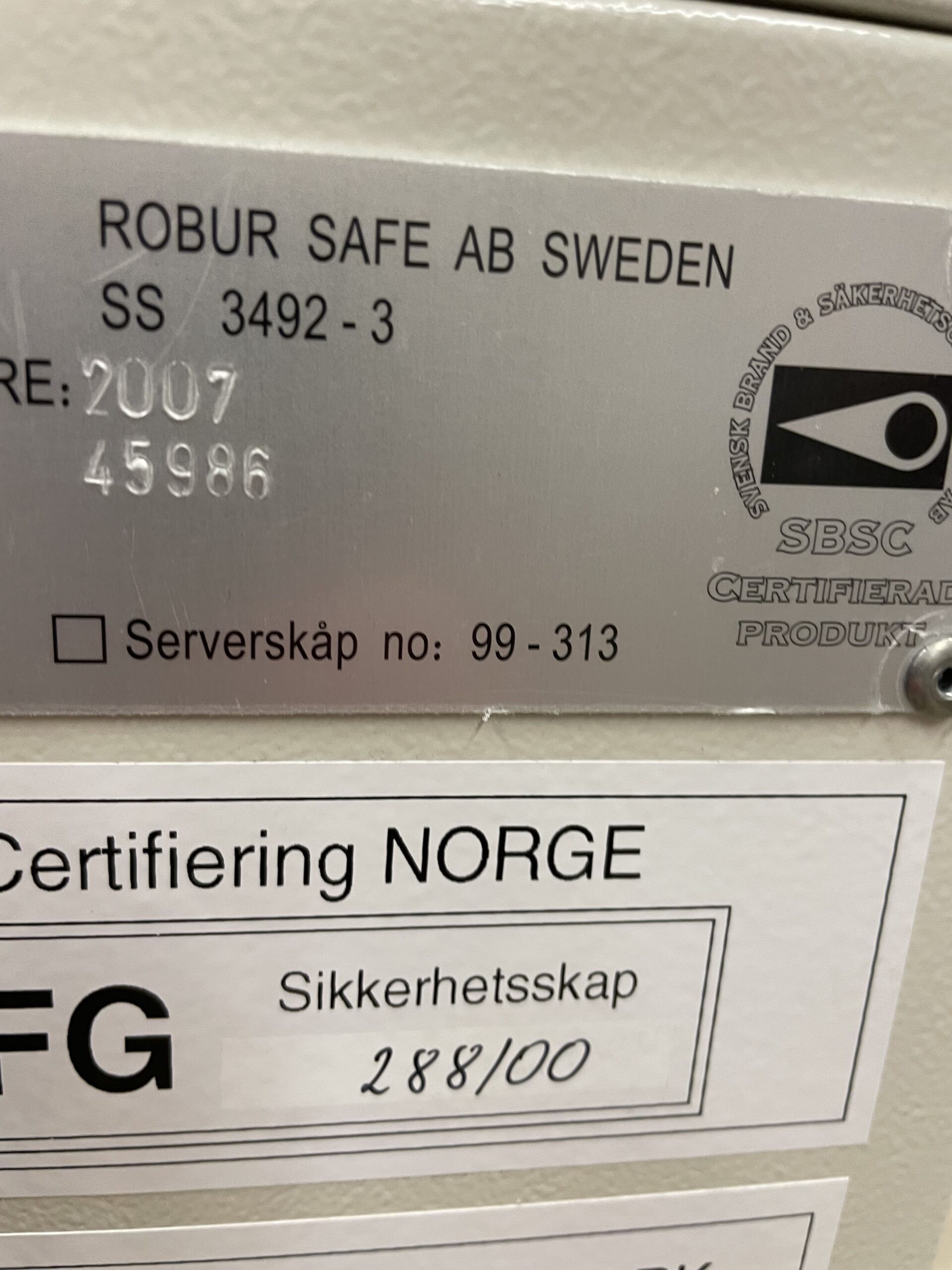 Robur säkerhetsskåp SS3492 med kodlås i nyskick - Bild 4