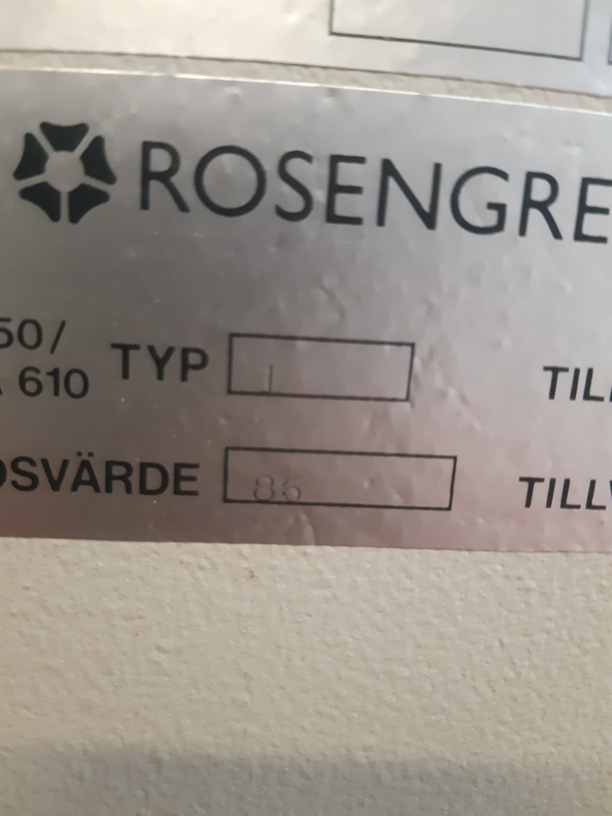 Rosengrens kassaskåp med 86 skyddspoäng godkänd kontantskydd 290.000 kr även godkänd för 40 st vapenpoäng - Bild 3