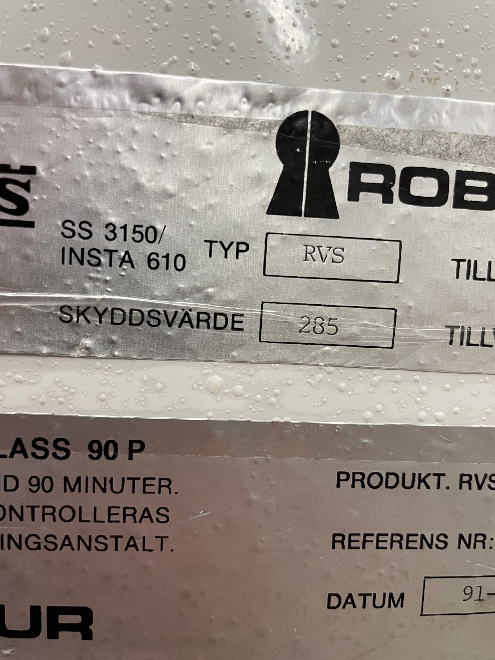 Robur värdeskåp modell 900 med 285 skyddspoäng godkänd kontantskydd 1.700.000 kr eller 40 vapenpoäng - Bild 4
