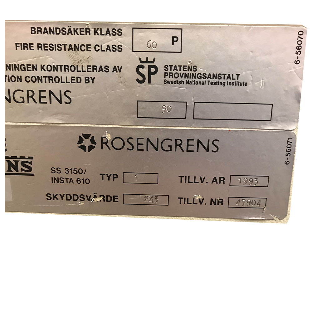 Rosengrens värdeskåp RHS243 poäng, SS3150, INSTA610. Godkänd kontantskydd 1.430.000 kr och/eller 40 vapenpoäng - Bild 3