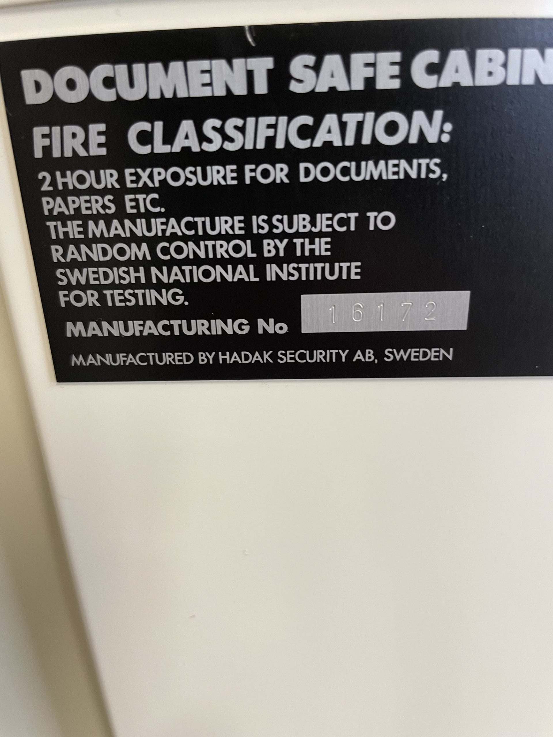 Hadak modell 815 med högsta brandklass 120 minuter, rymmer 24 stycken pärmar - Bild 3